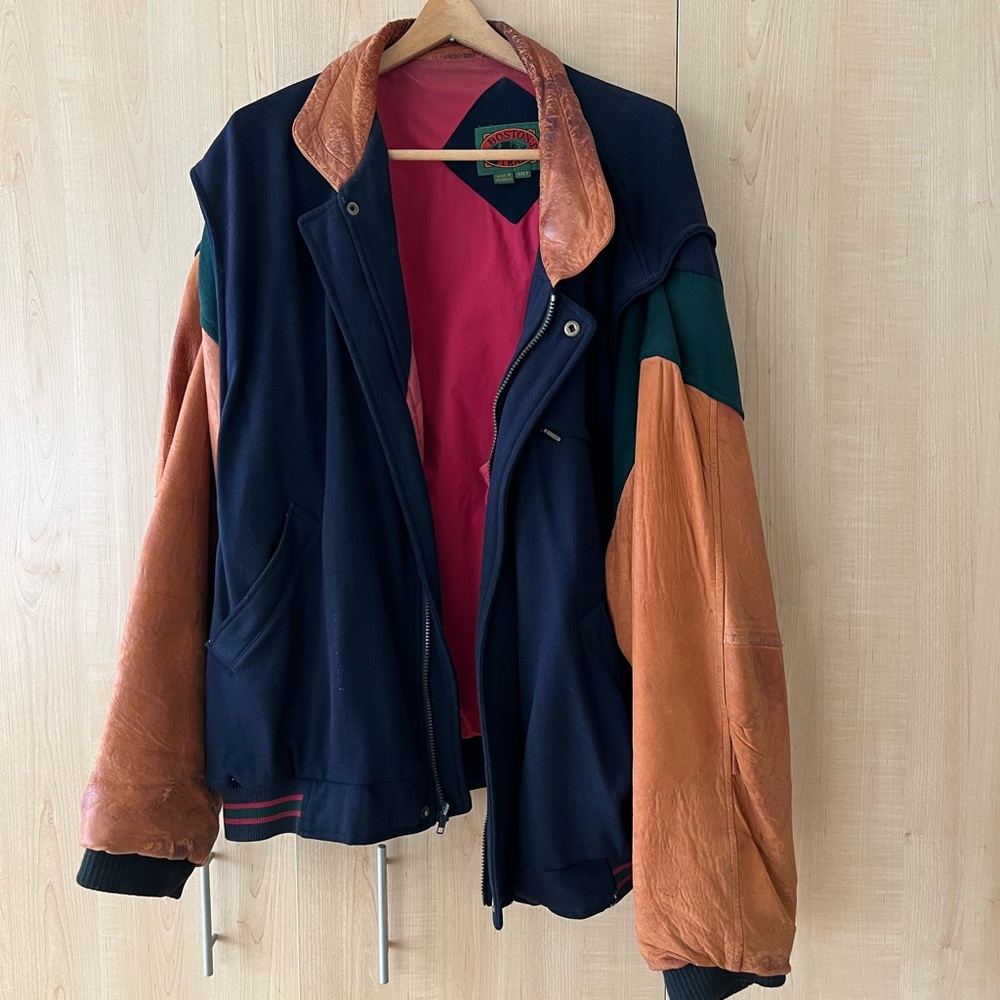 Leather and Wool bomber jacket